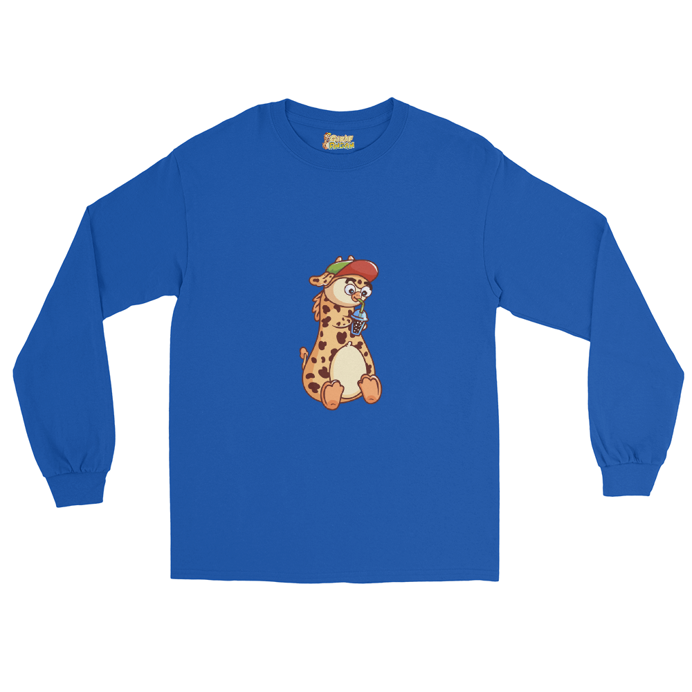 Bubble Tea girafpingvin Voksen Langærmet T-shirt [Ekstra tyk]