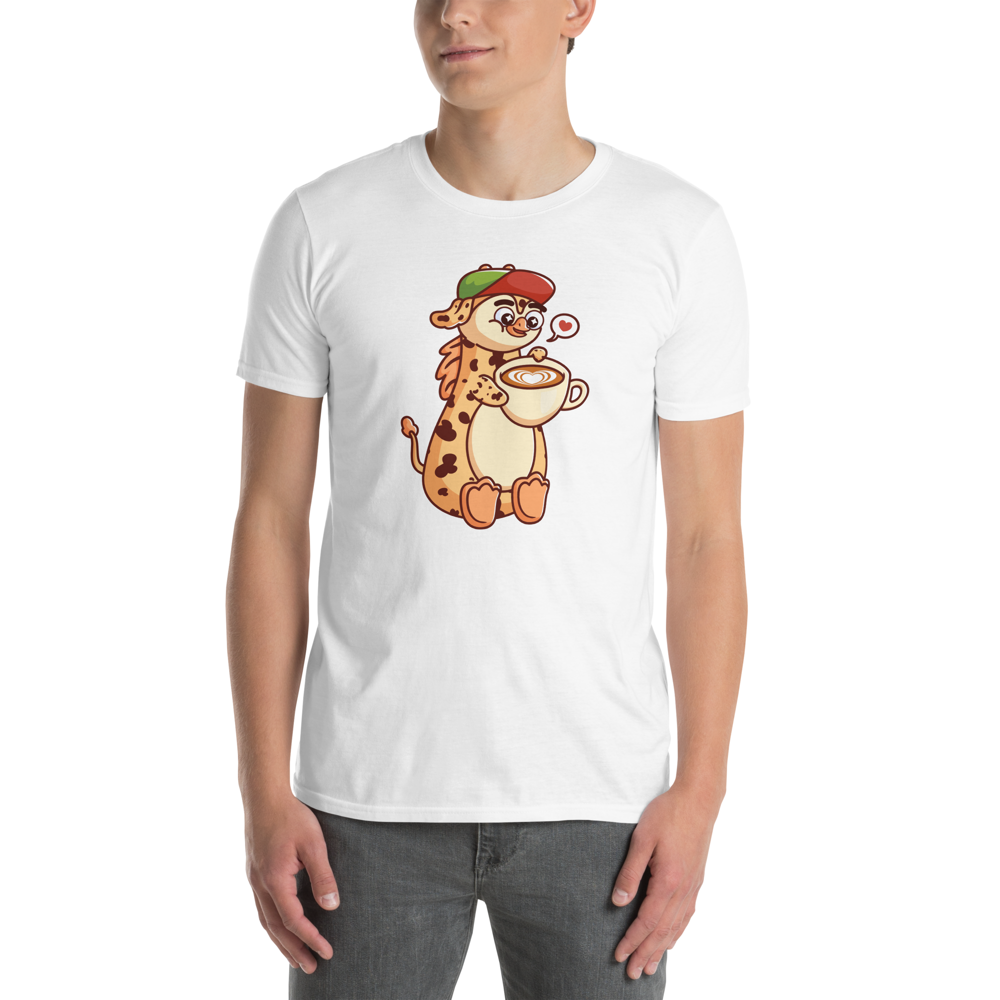 Kaffe girafpingvin Voksen Basic T-shirt