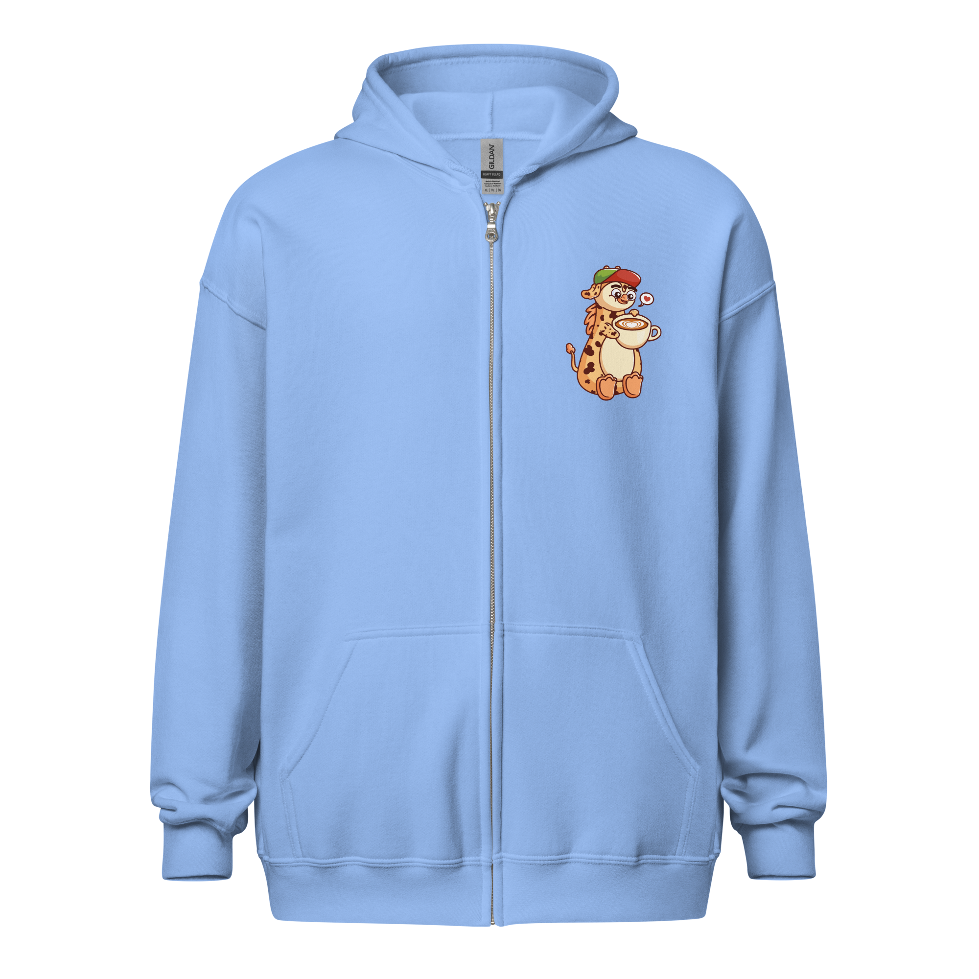 Kaffe girafpingvin Voksen Zip Hoodie