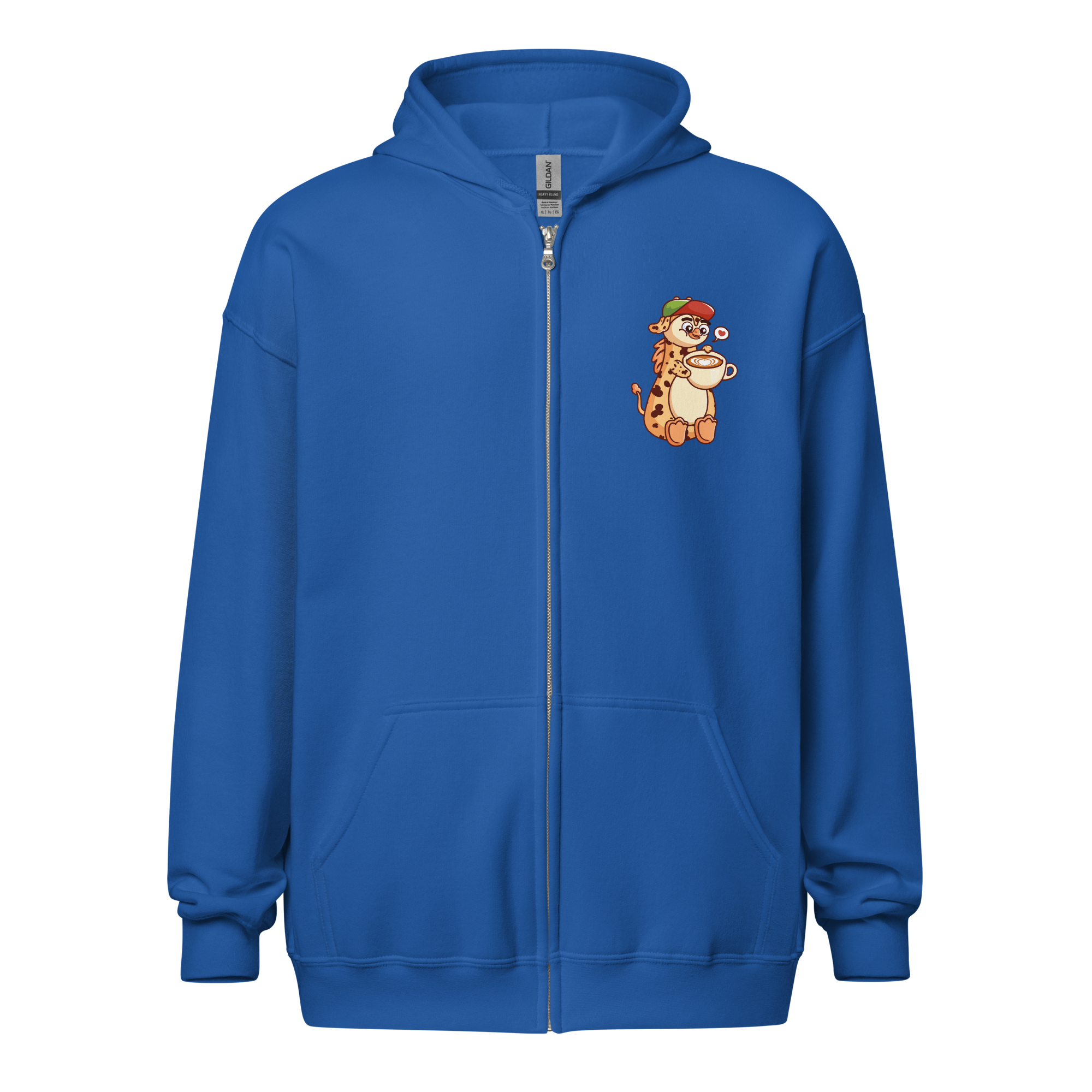 Kaffe girafpingvin Voksen Zip Hoodie