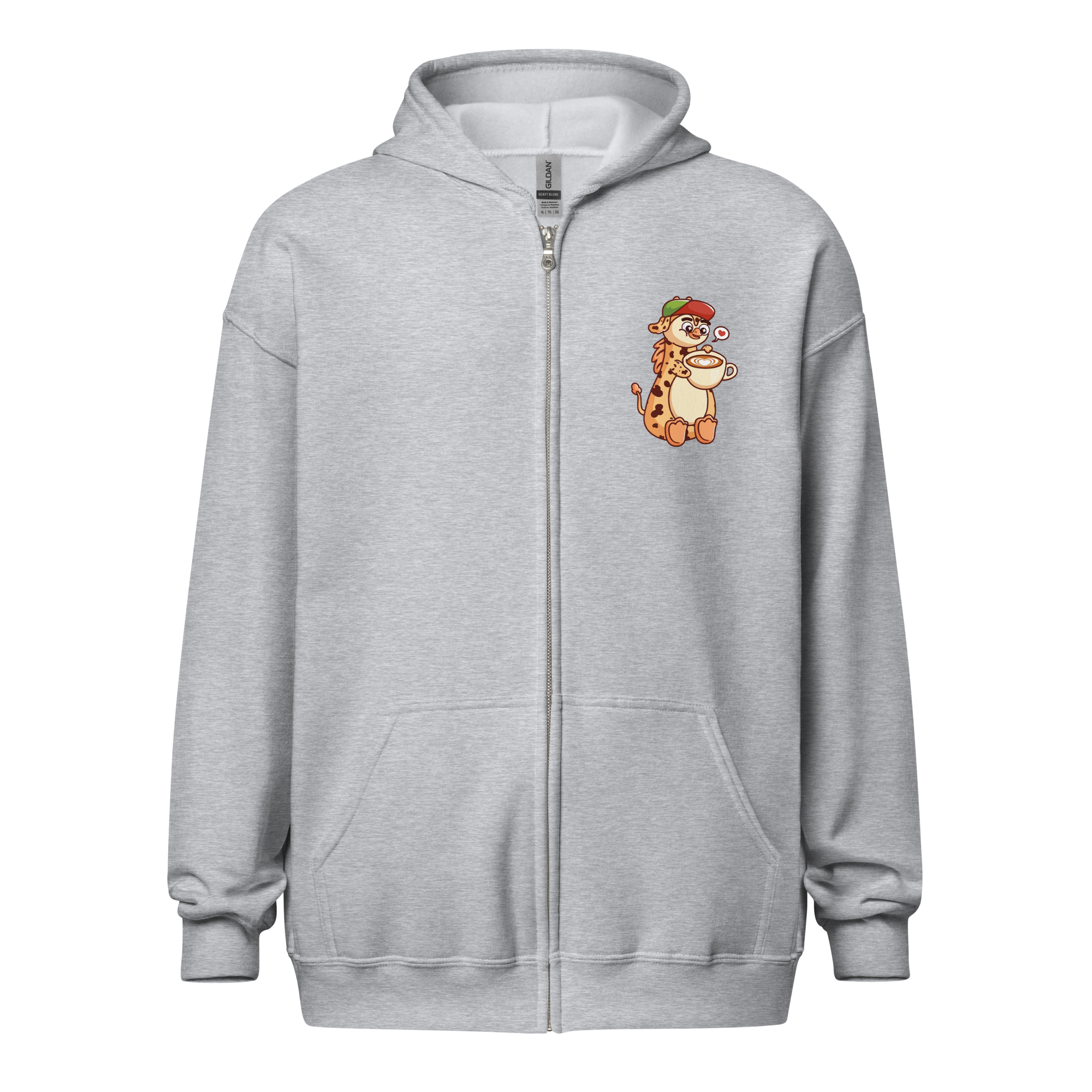 Kaffe girafpingvin Voksen Zip Hoodie