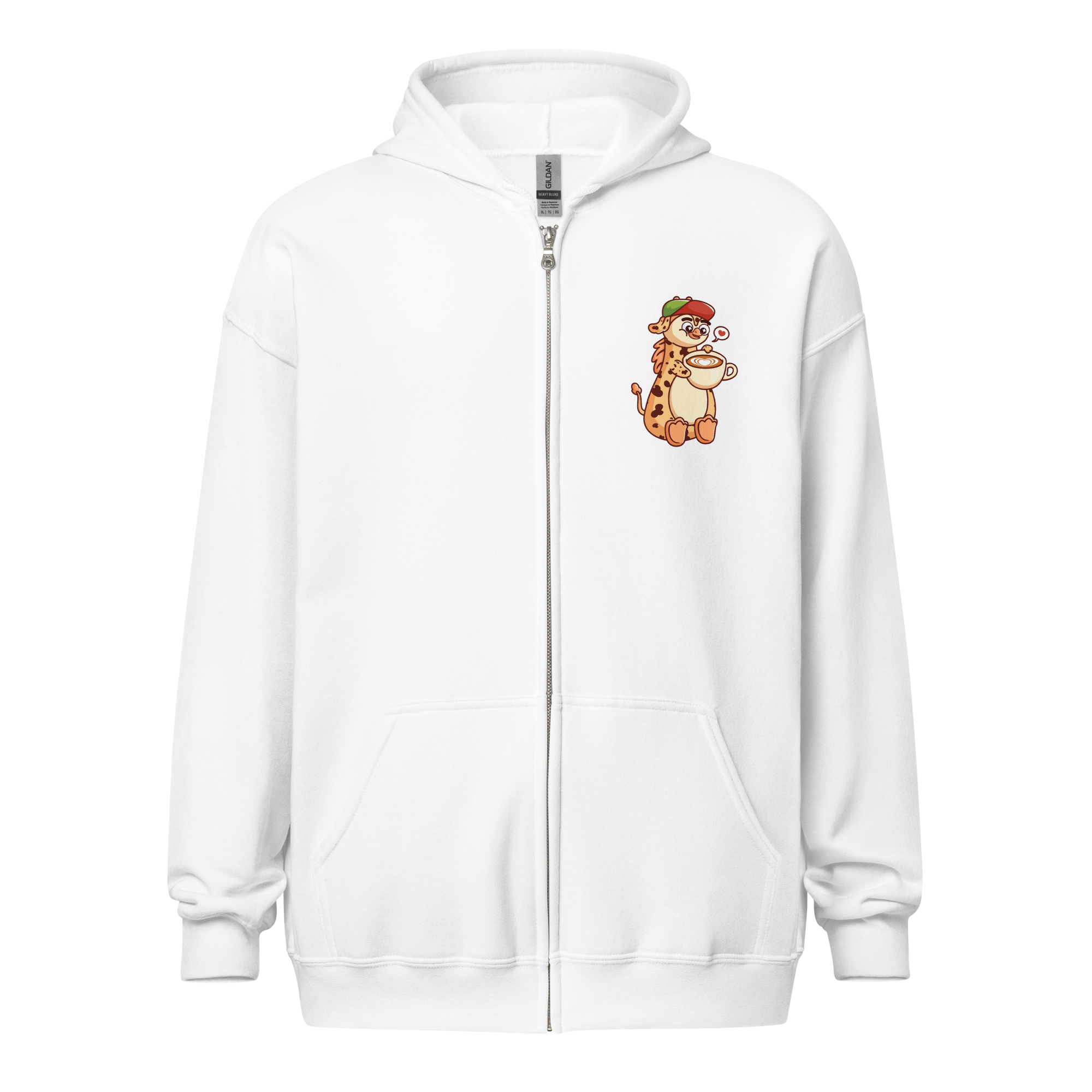 Kaffe girafpingvin Voksen Zip Hoodie