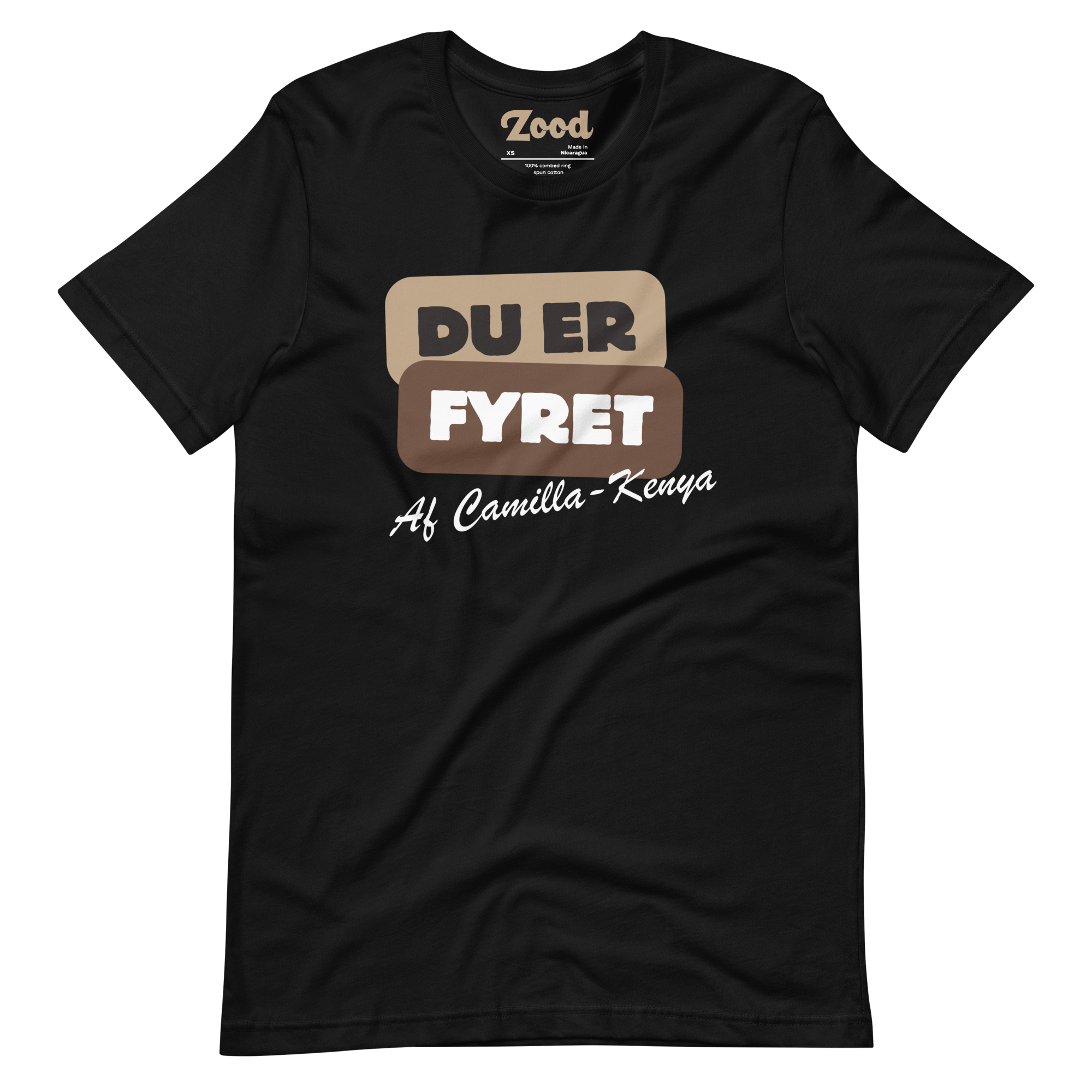 Du er fyret (Hvid tekst) Voksen T-shirt (Ekstra blød)