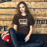 Du er fyret (Hvid tekst) Voksen T-shirt (Ekstra blød)