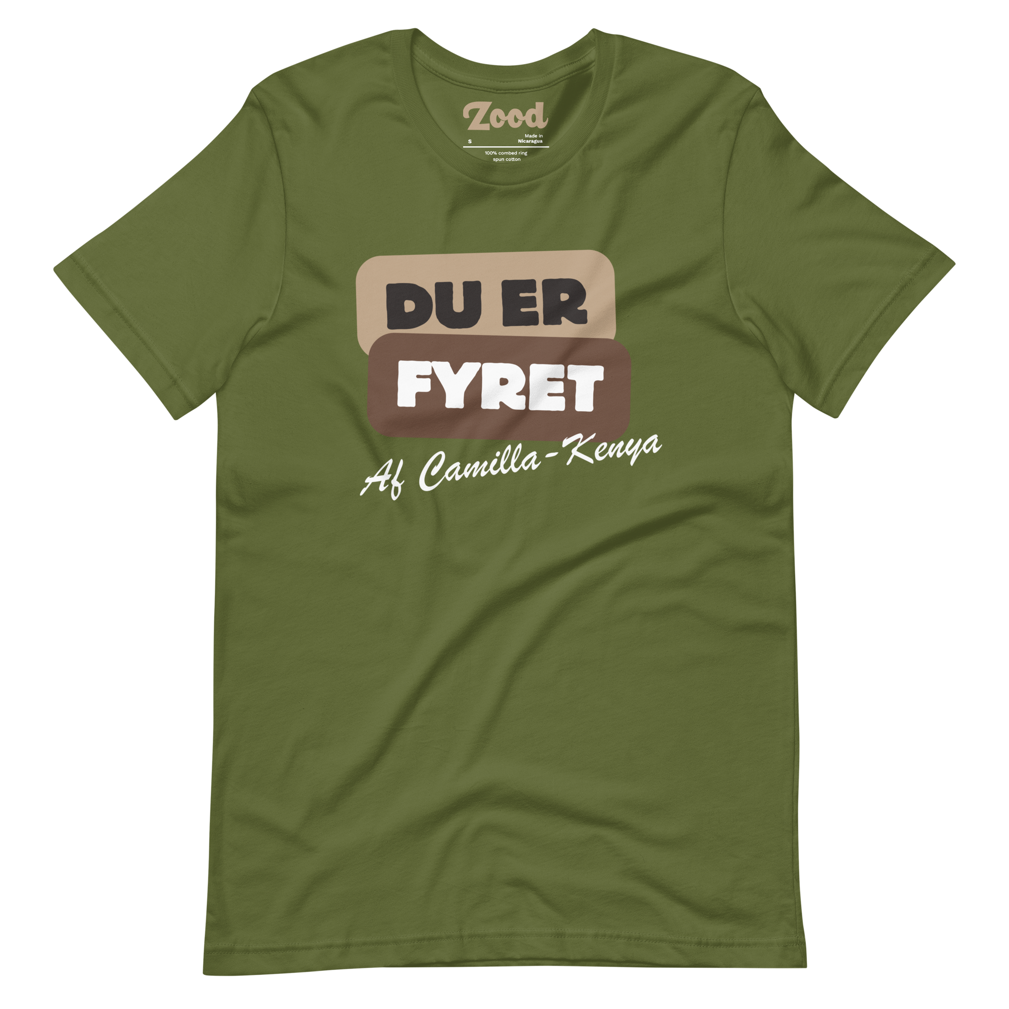 Du er fyret (Hvid tekst) Voksen T-shirt (Ekstra blød)