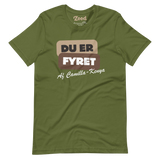 Du er fyret (Hvid tekst) Voksen T-shirt (Ekstra blød)