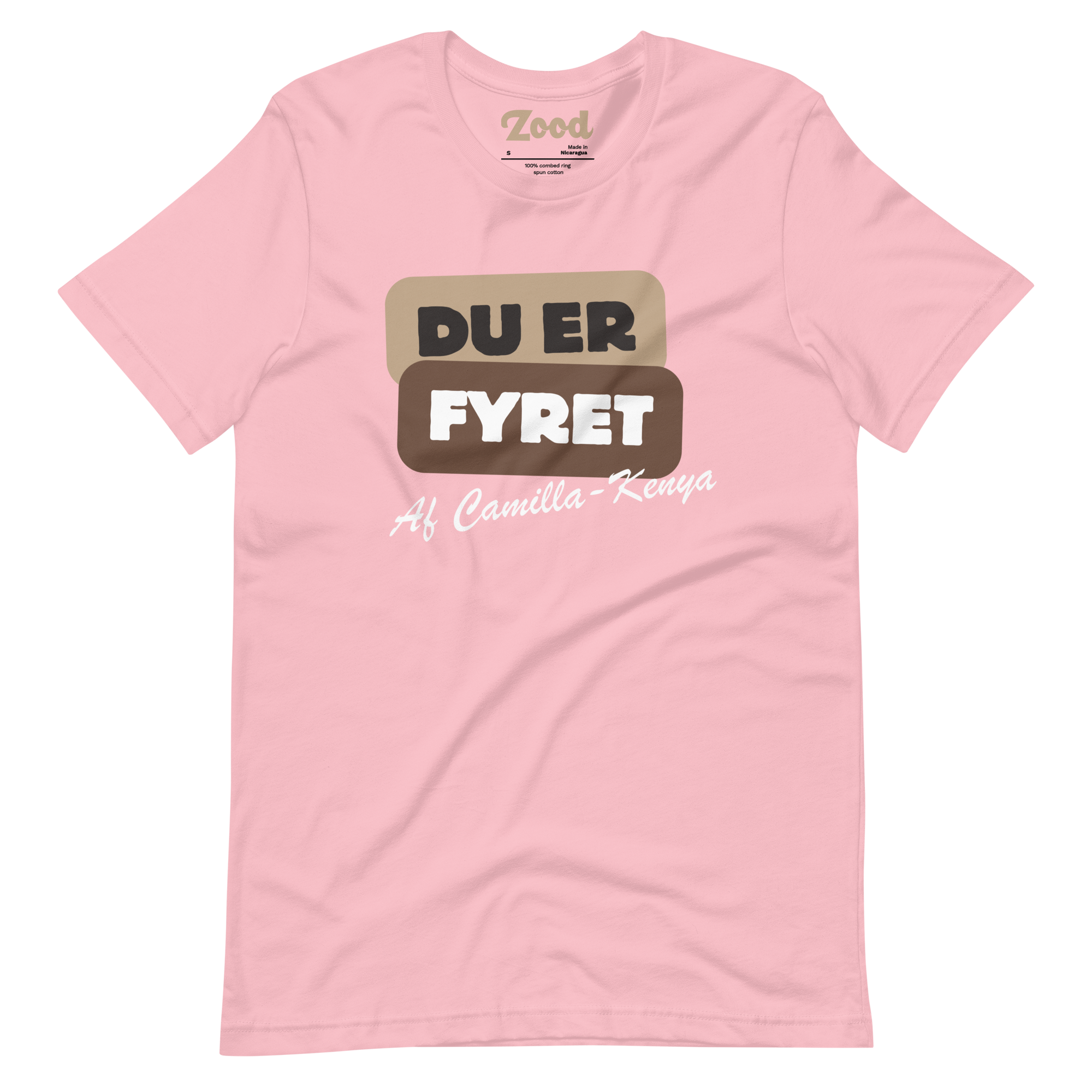 Du er fyret (Hvid tekst) Voksen T-shirt (Ekstra blød)