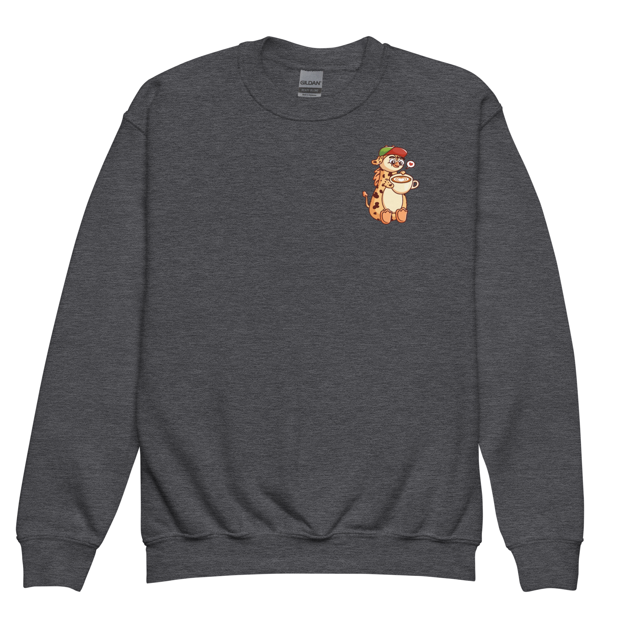 Kaffe girafpingvin Børne Sweatshirt (Premium)