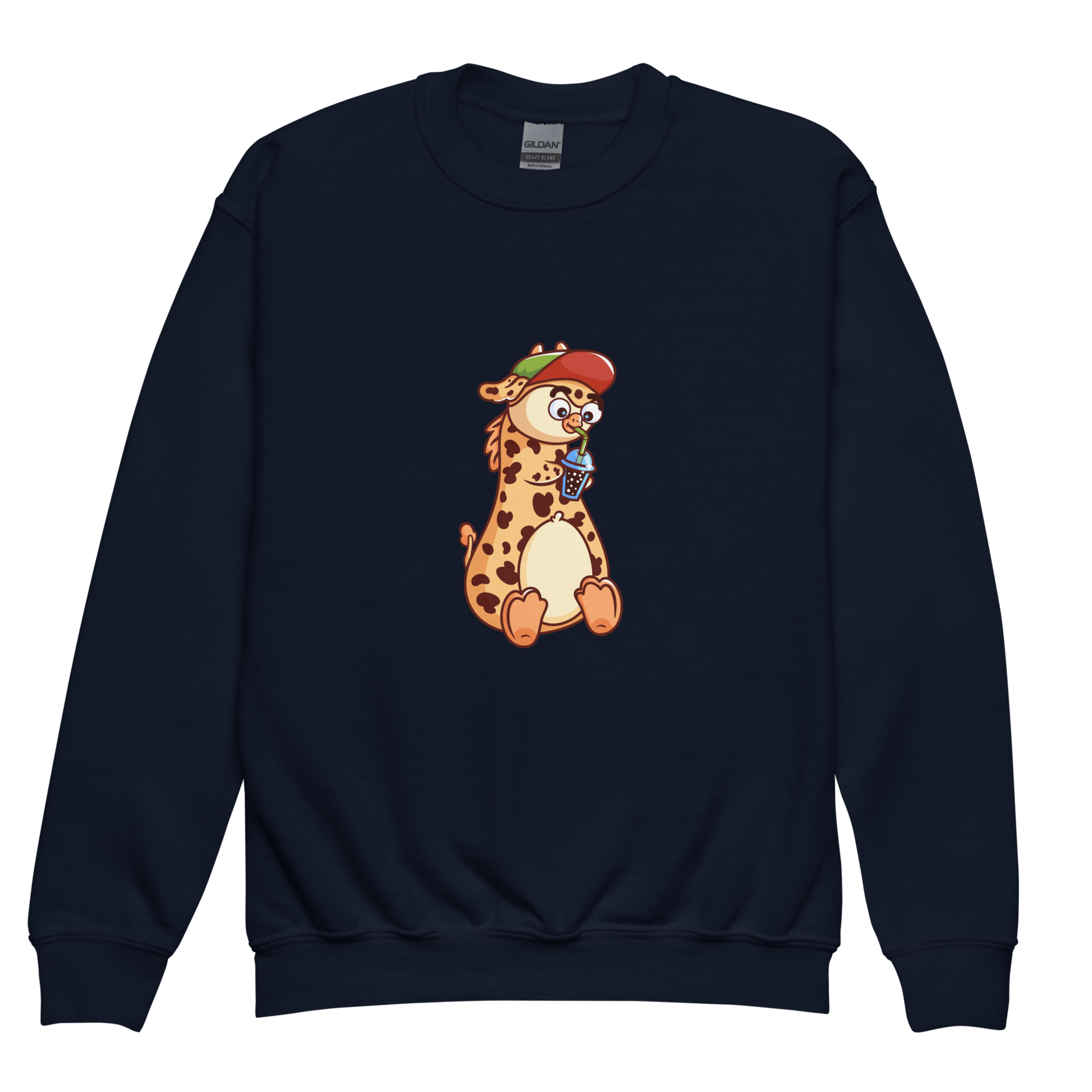 Bubble Tea girafpingvin Børne Sweatshirt [Premium]