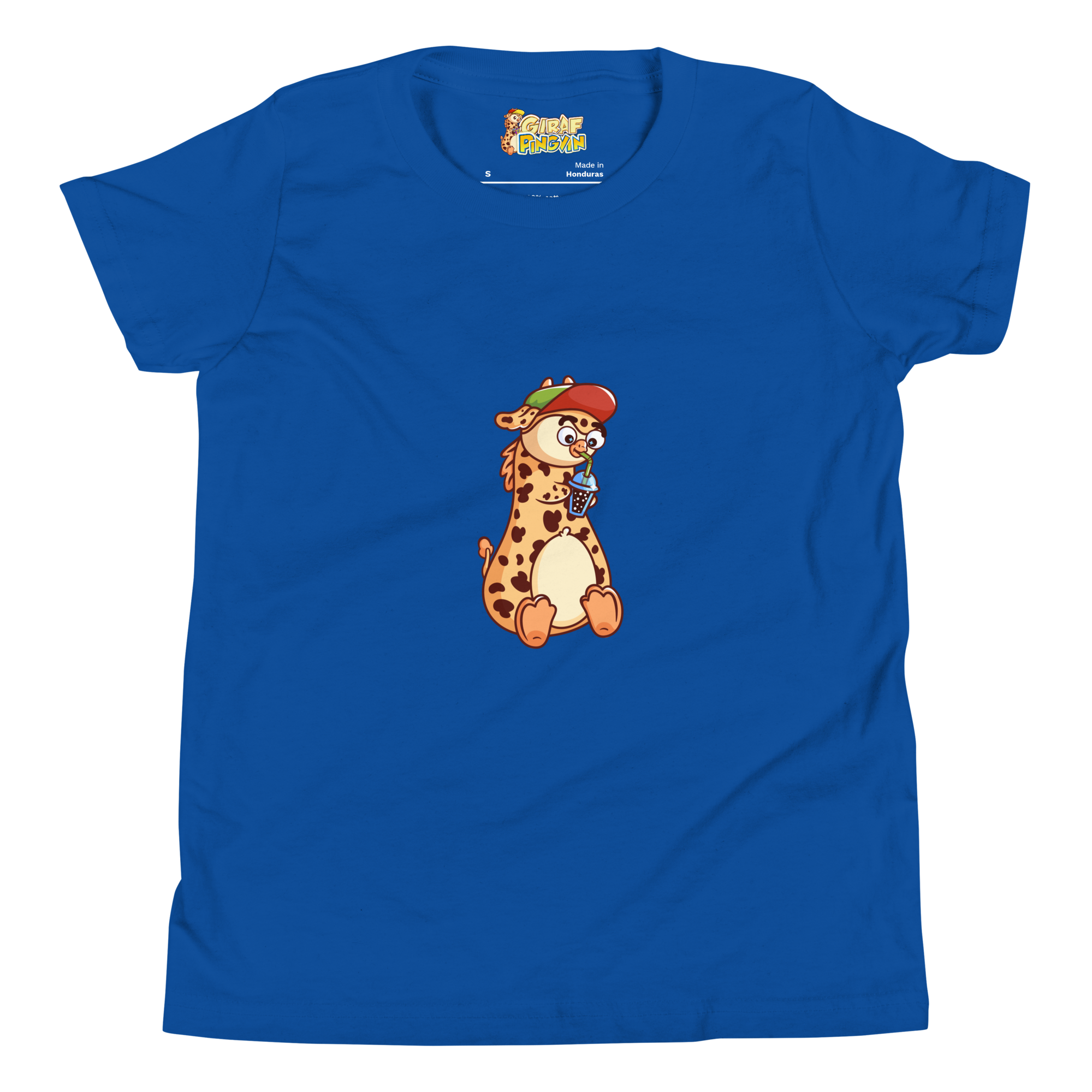 Bubble Tea girafpingvin Børne T-shirt [Ekstra blød]